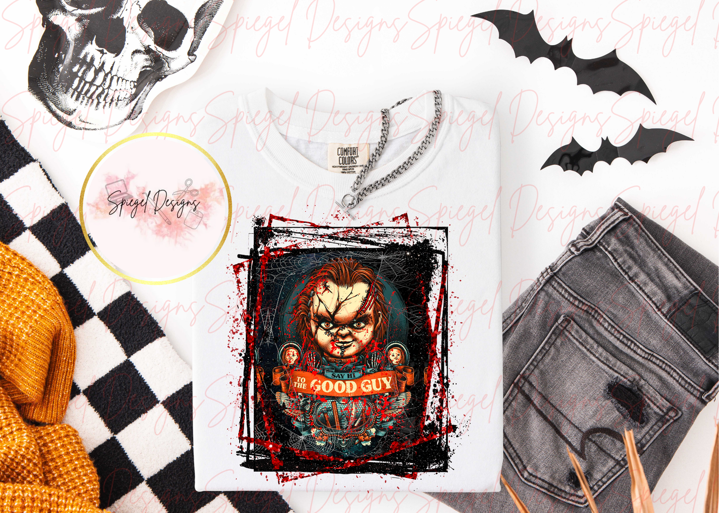 Ch**ky Splatter Frame 'Say Hi To The Good Guy'