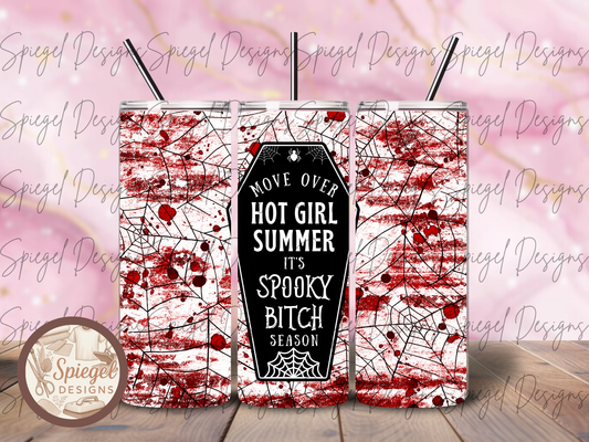 20oz Web Splatter 'Spooky B!!ch' Stainless Steel Tumbler