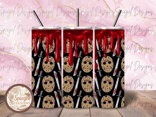 20oz Red Drip J@son Stainless Steel Tumbler